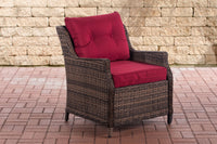 Fauteuil Pandora robijnrood