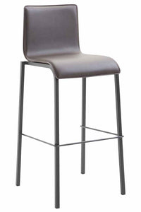Barkruk Kado kunstleer Square plat zwart (4)