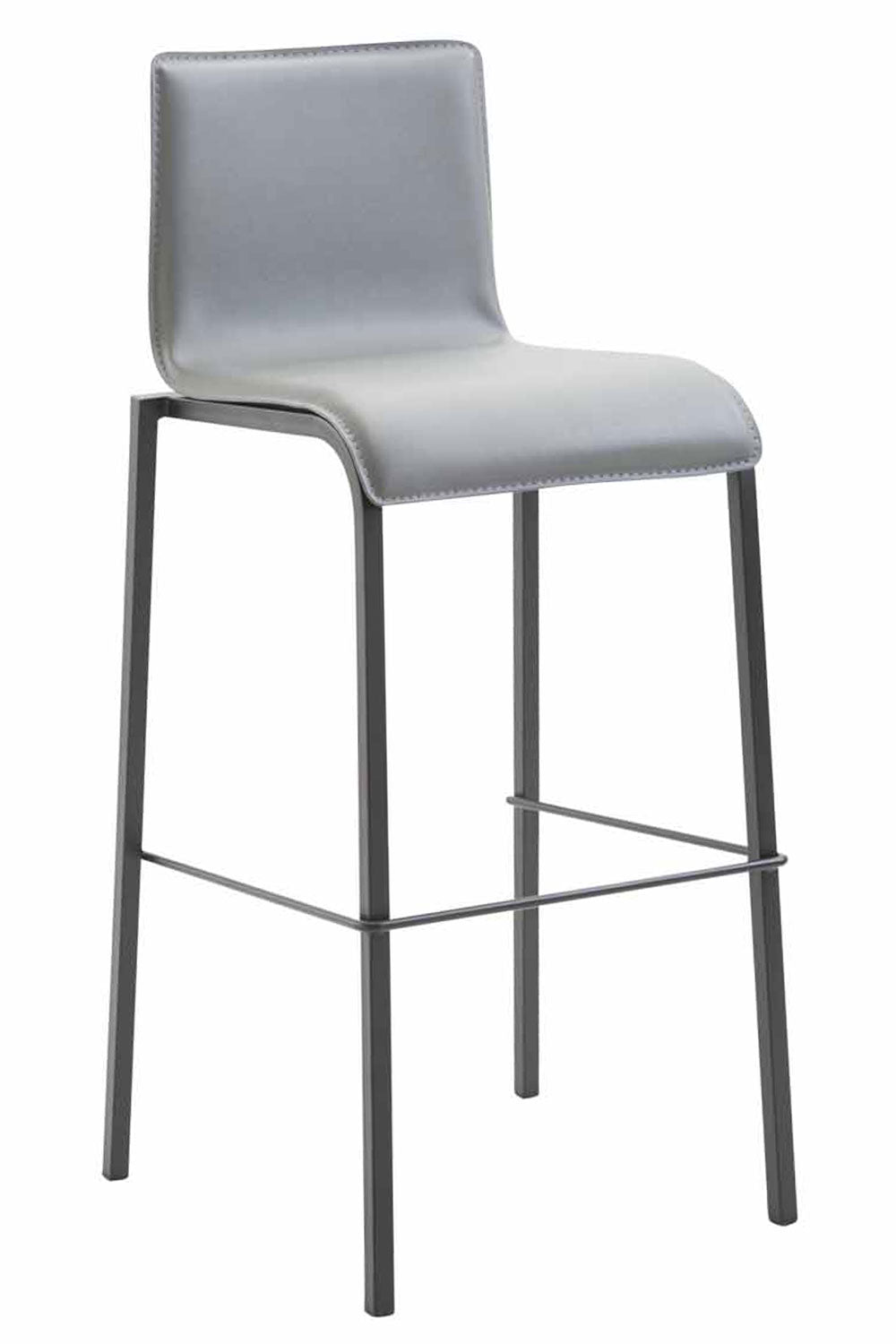 Barkruk Kado kunstleer Square plat zwart (10)
