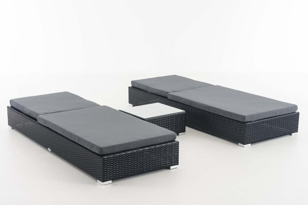 2x ligbed Nadi met tafel ijzergrijs (2)
