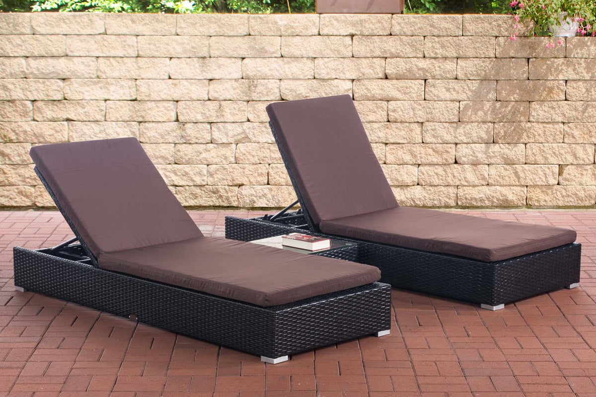 2x ligbed Nadi met tafel terrabruin