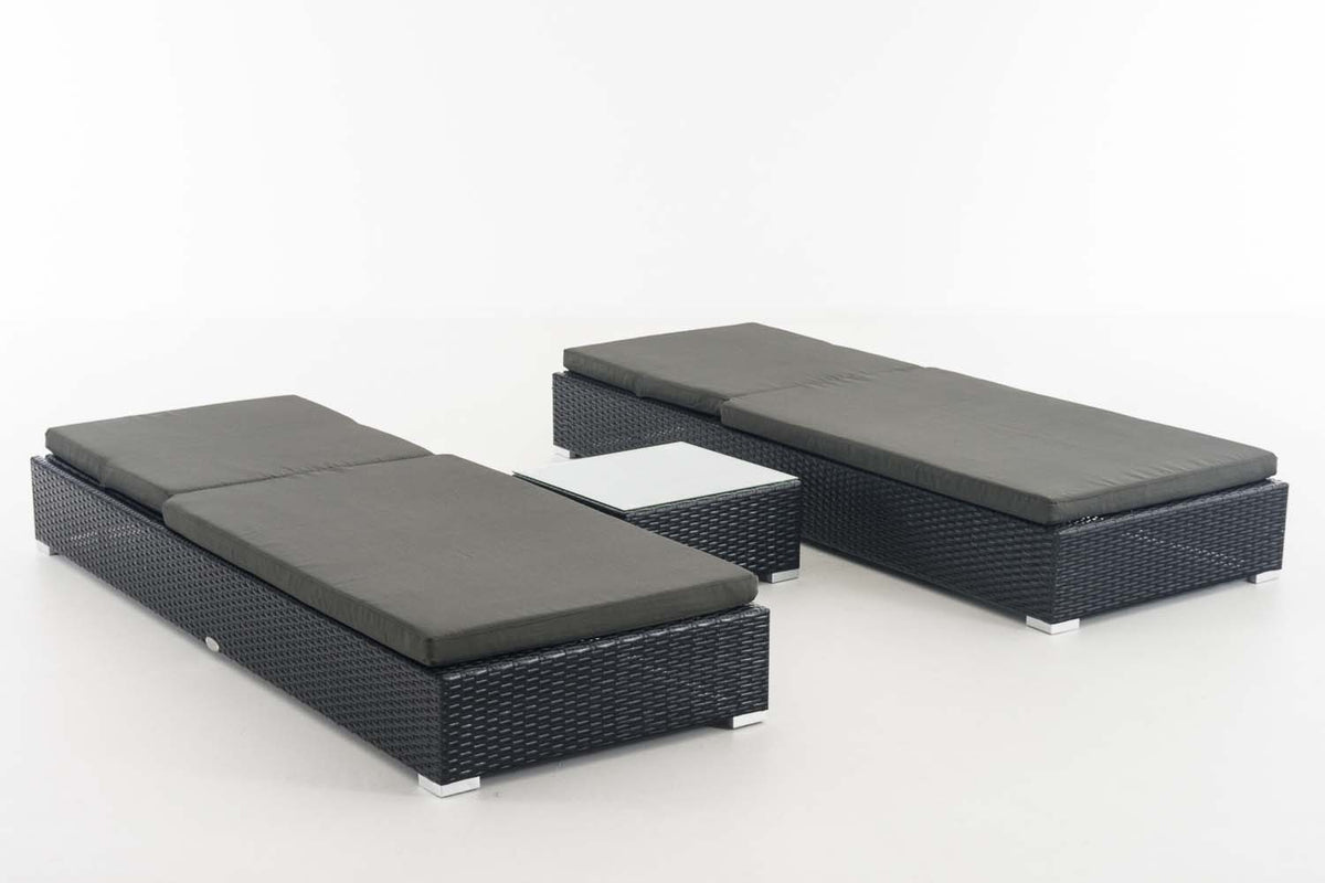 2x ligbed Nadi met tafel antraciet (2)