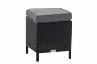 Hocker Vilato plat rotan, ijzergrijs (8)