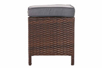 Hocker Vilato plat rotan, ijzergrijs (3)