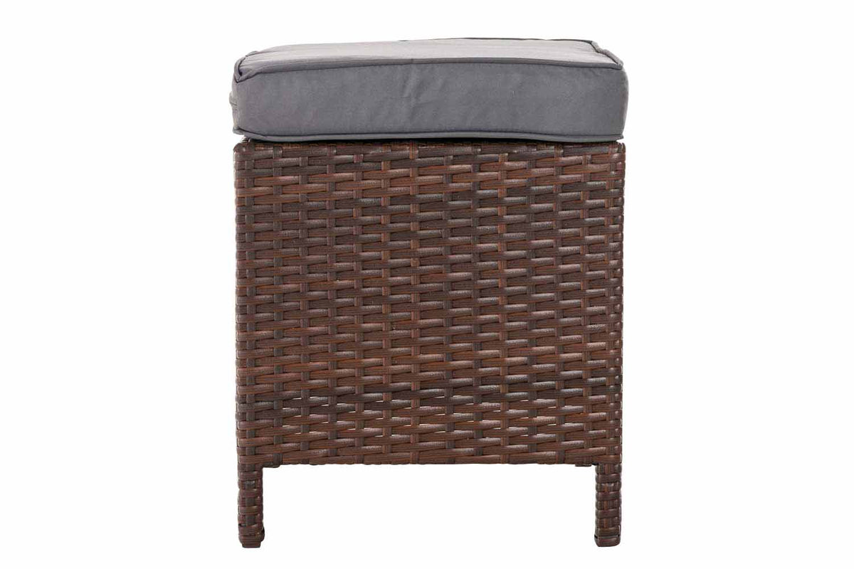 Hocker Vilato plat rotan, ijzergrijs (3)