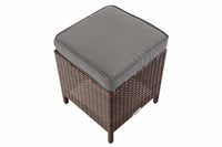 Hocker Vilato plat rotan, ijzergrijs (4)