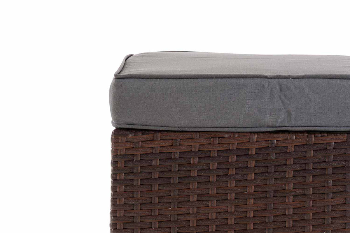 Hocker Vilato plat rotan, ijzergrijs (5)
