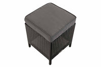 Hocker Vilato plat rotan, ijzergrijs (10)