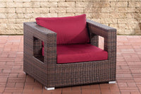 Polyrattan tuinstoel Honolulu robijnrood