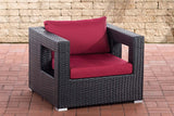 Polyrattan tuinstoel Honolulu robijnrood (6)