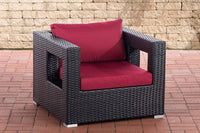 Polyrattan tuinstoel Honolulu robijnrood (6)