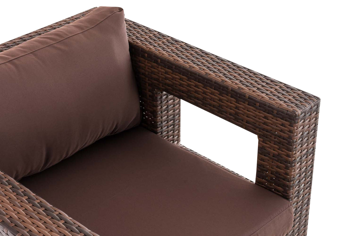 Polyrattan tuinstoel Honolulu terrabruin (4)