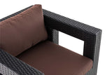 Polyrattan tuinstoel Honolulu terrabruin (9)