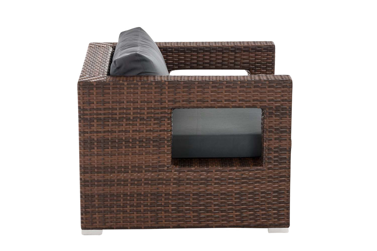 Polyrattan tuinstoel Honolulu ijzergrijs (3)