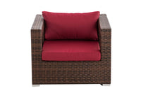 Polyrattan tuinstoel Honolulu robijnrood (2)