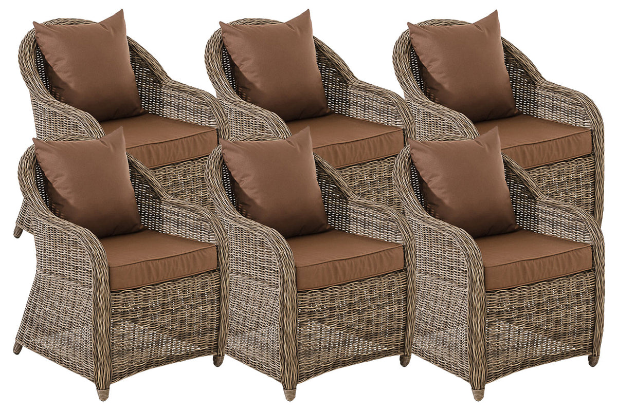 6-delige set fauteuils Stavanger terrabruin (9)