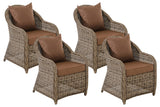 4-delige set fauteuils Stavanger / Farsund terrabruin (9)