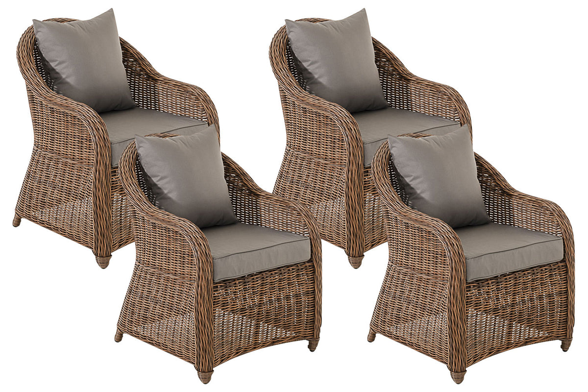 4-delige set stoelen Stavanger / Farsund ijsgrijs