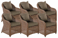 6-delige set stoelen Stavanger antraciet