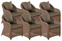 6-delige set stoelen Stavanger antraciet