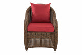 4-delige set fauteuils Stavanger / Farsund robijnrood (3)