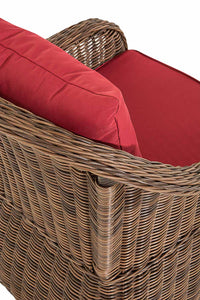 4-delige set fauteuils Stavanger / Farsund robijnrood (6)