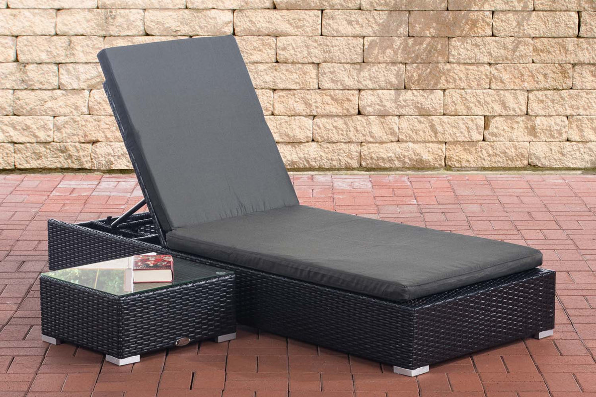 Zonnebank Nadi met tafel antraciet