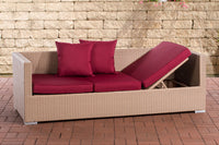 Loungebank Solano robijnrood