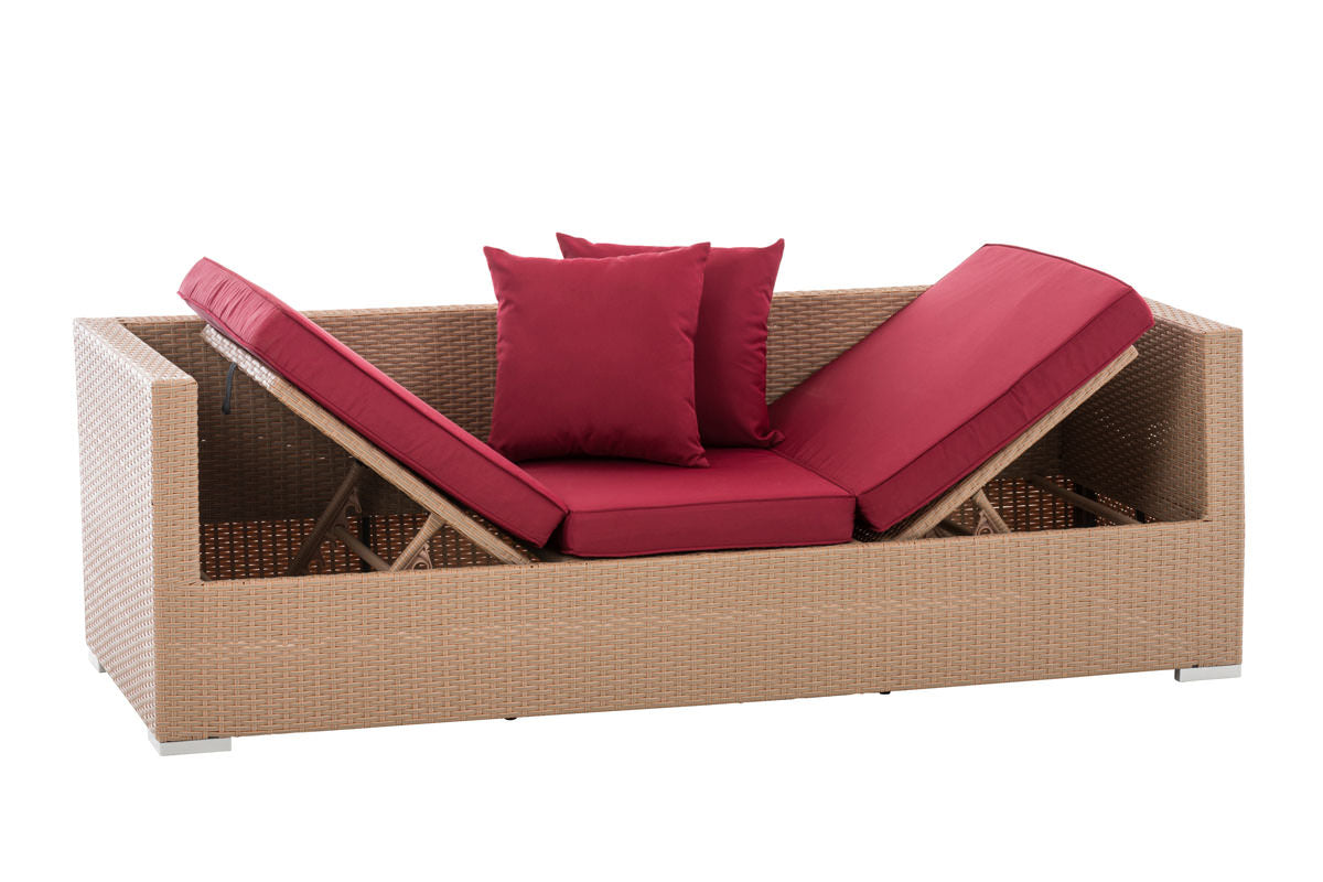 Loungebank Solano robijnrood (3)