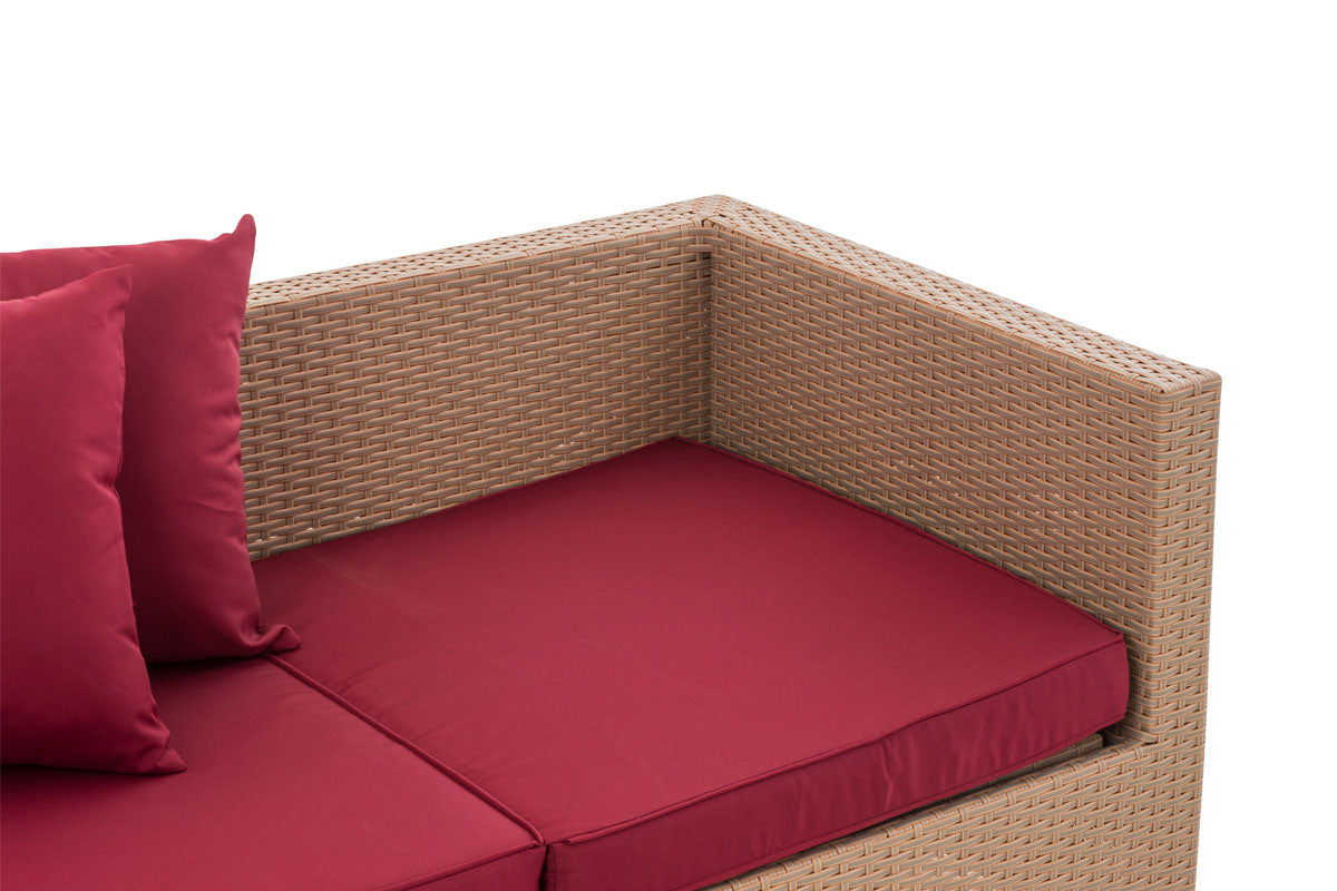 Loungebank Solano robijnrood (7)