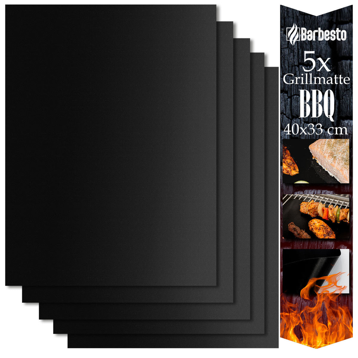 Grillmatten (set van 5) 40x33 cm