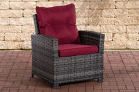 Fauteuil Fisolo robijnrood