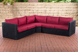 Hoekbank Tibera 5mm robijnrood