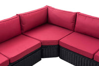 Hoekbank Tibera 5mm robijnrood (2)