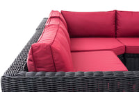 Hoekbank Tibera 5mm robijnrood (3)