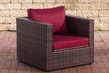 Fauteuil Tibera robijnrood