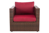Fauteuil Tibera robijnrood (2)