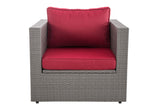 Fauteuil Tibera robijnrood (8)