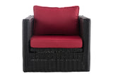 Fauteuil Tibera 5mm robijnrood (2)