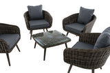 Lounge-set Ameland rond rotan ijzergrijs 45 cm (donkergrijs) (7)