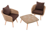 Balkonset Ameland plat rotan terrabruin 40 cm (lichtbruin) (2)