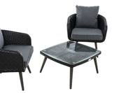 Balkonset Ameland plat rotan ijzergrijs 45 cm (donkergrijs) (3)