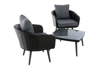 Balkonset Ameland plat rotan ijzergrijs 45 cm (donkergrijs) (4)