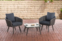 Balkonset Ameland plat rotan ijzergrijs 45 cm (donkergrijs) (5)