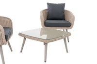 Balkonset Ameland rond rotan ijzergrijs 40 cm (lichtgrijs) (3)