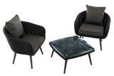 Balkonset Ameland rondrotan antraciet 40 cm (donkergrijs) (2)