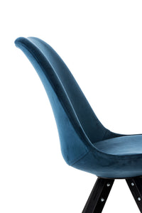 Stoel Pegleg fluweel vierkant zwart (6)