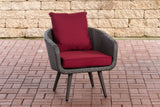 Fauteuil Ameland plat robijnrood 40 cm (donkergrijs) (7)