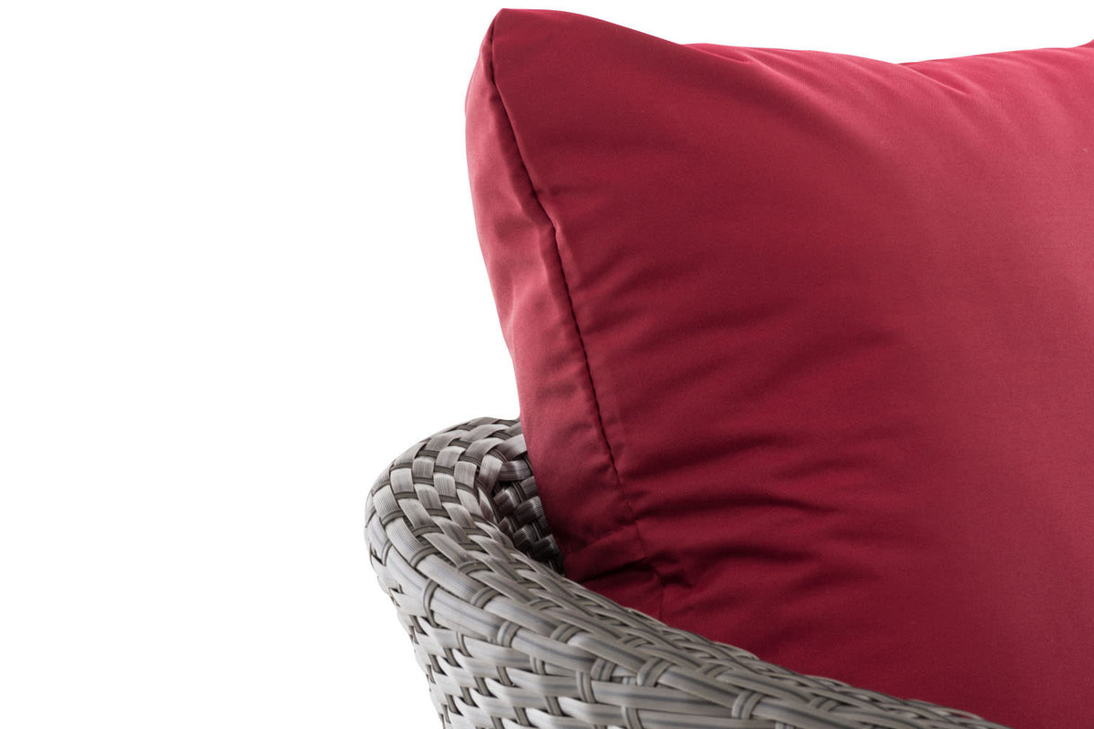 Fauteuil Ameland plat robijnrood 40 cm (donkergrijs) (10)