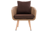 Fauteuil Ameland plat terrabruin 40 cm (lichtbruin) (2)